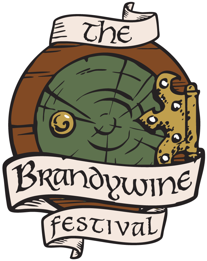 Logo for The Brandywine Festival featuring hobbit door