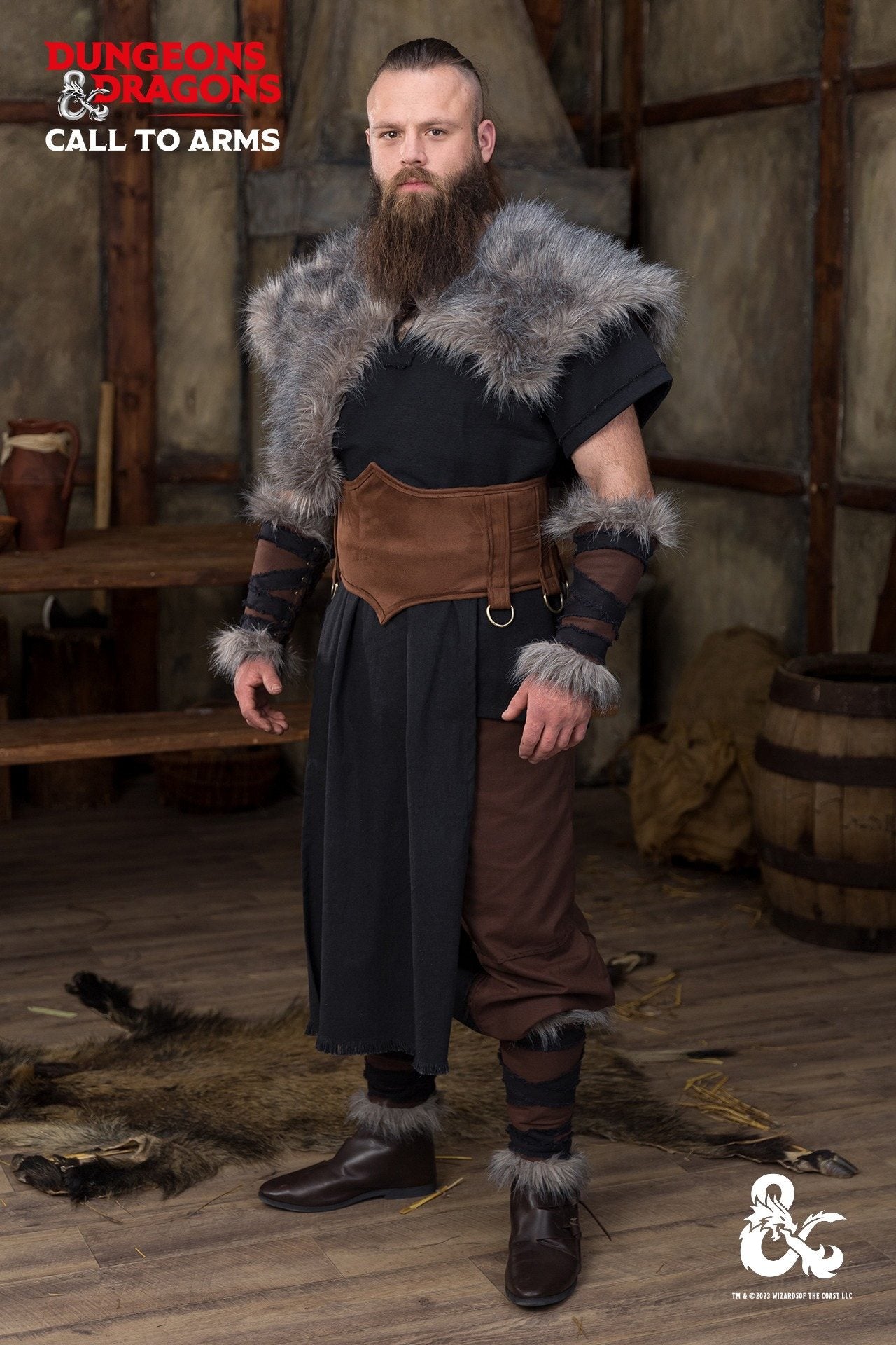 Dungeons & Dragons Ensemble brun et noir barbare