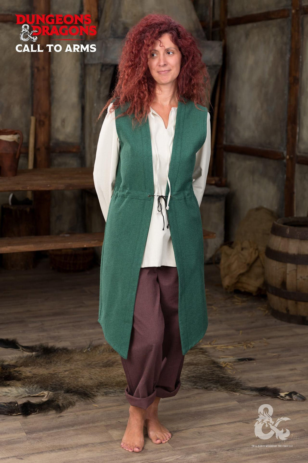 Chaleco largo verde de druida de Dungeons & Dragons