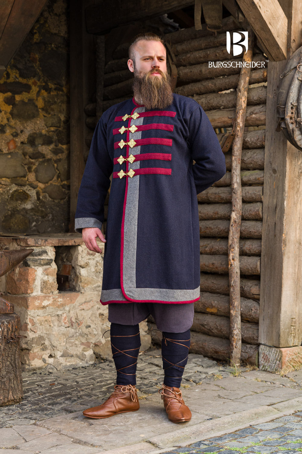 Rus Abrigo Kosma Azul/Gris Oscuro/Rojo