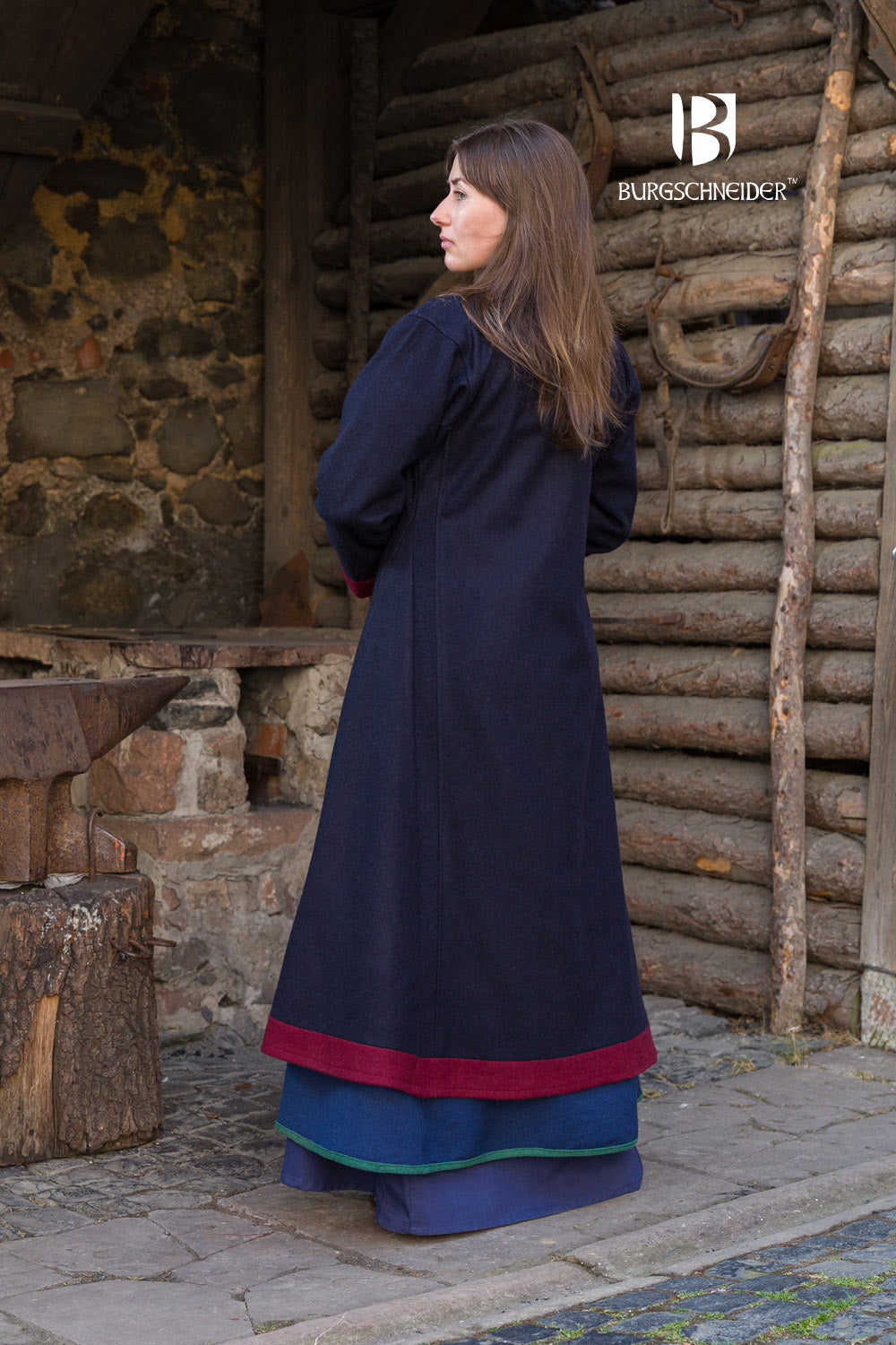 Abrigo Rus Kseniya Azul/Rojo