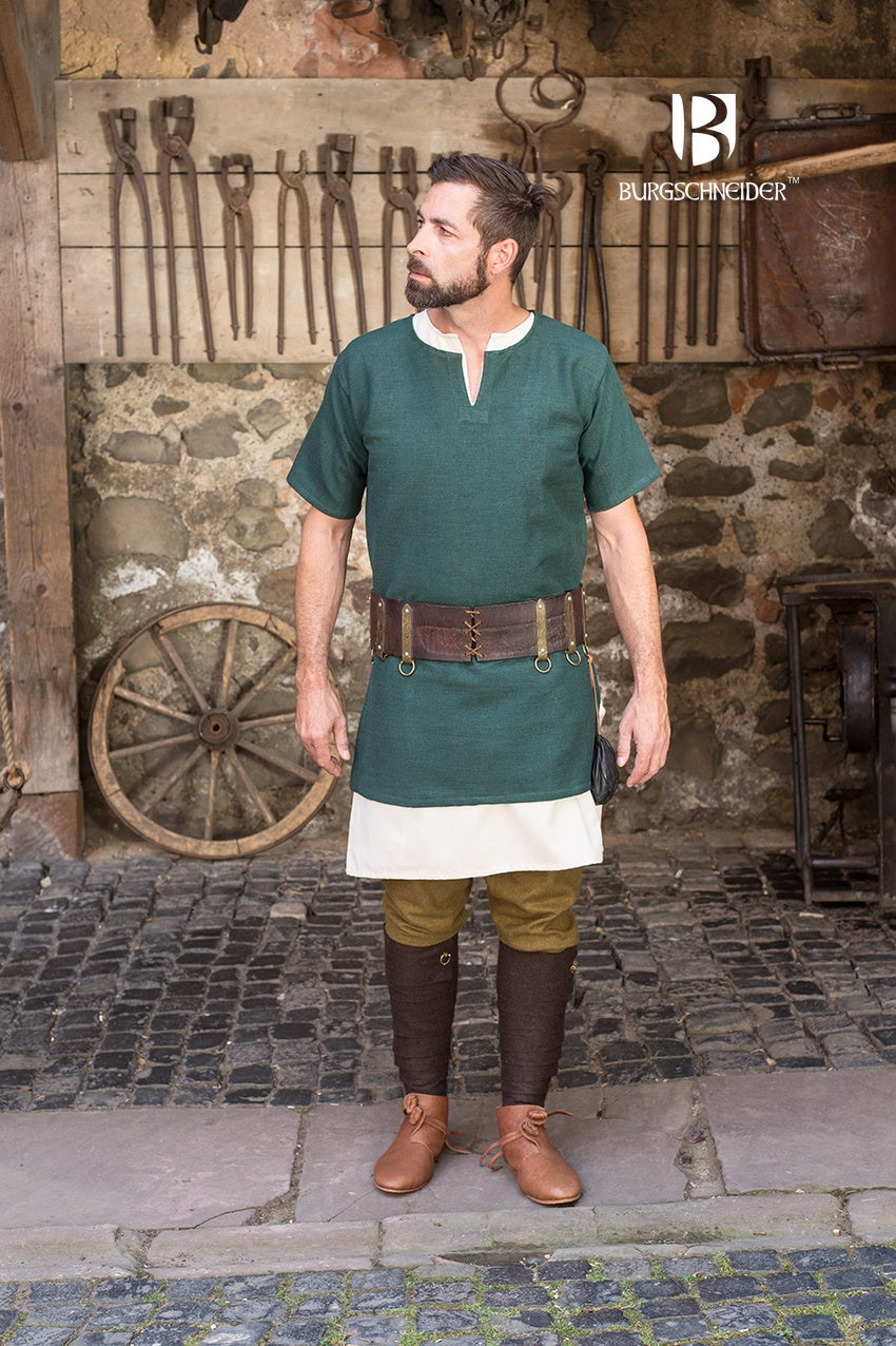 Medieval Tunic Short Sleeve “Aegir“ - Green