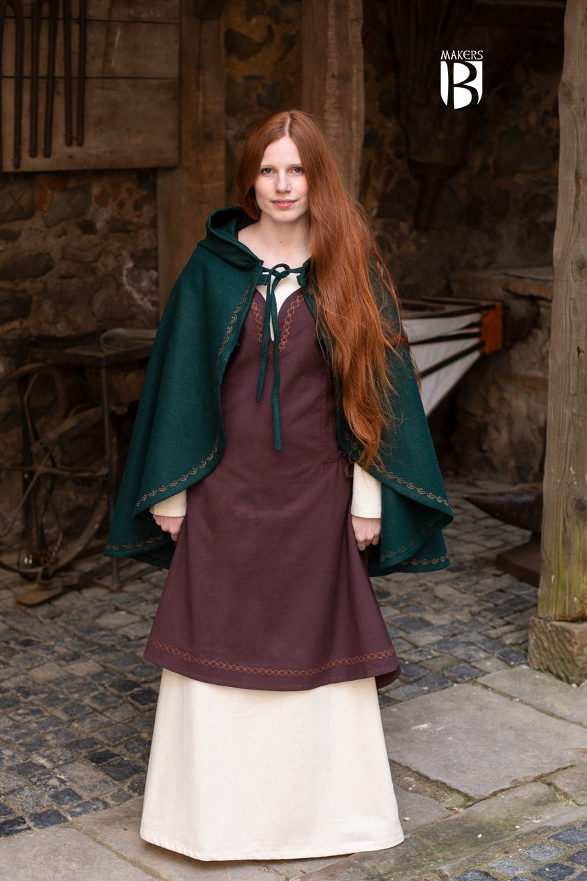 Cape en Laine Affra - Vert