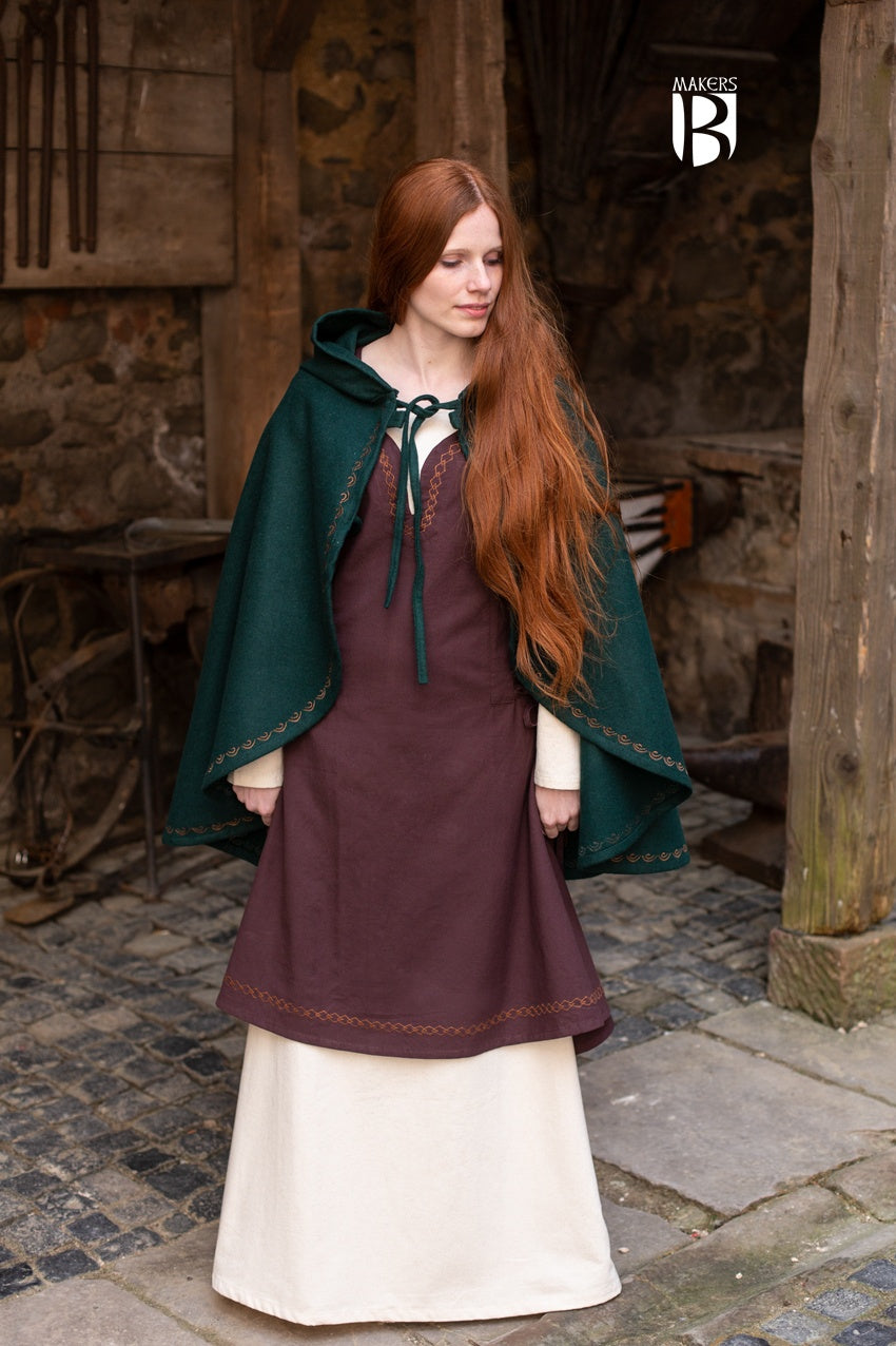 Cape en Laine Affra - Vert