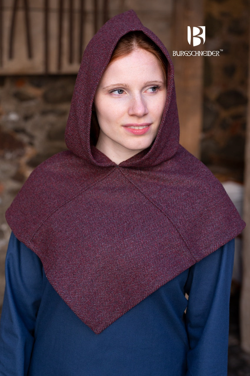 Capuchon Skjoldehamn en laine Bjorn - Bordeaux/Gris